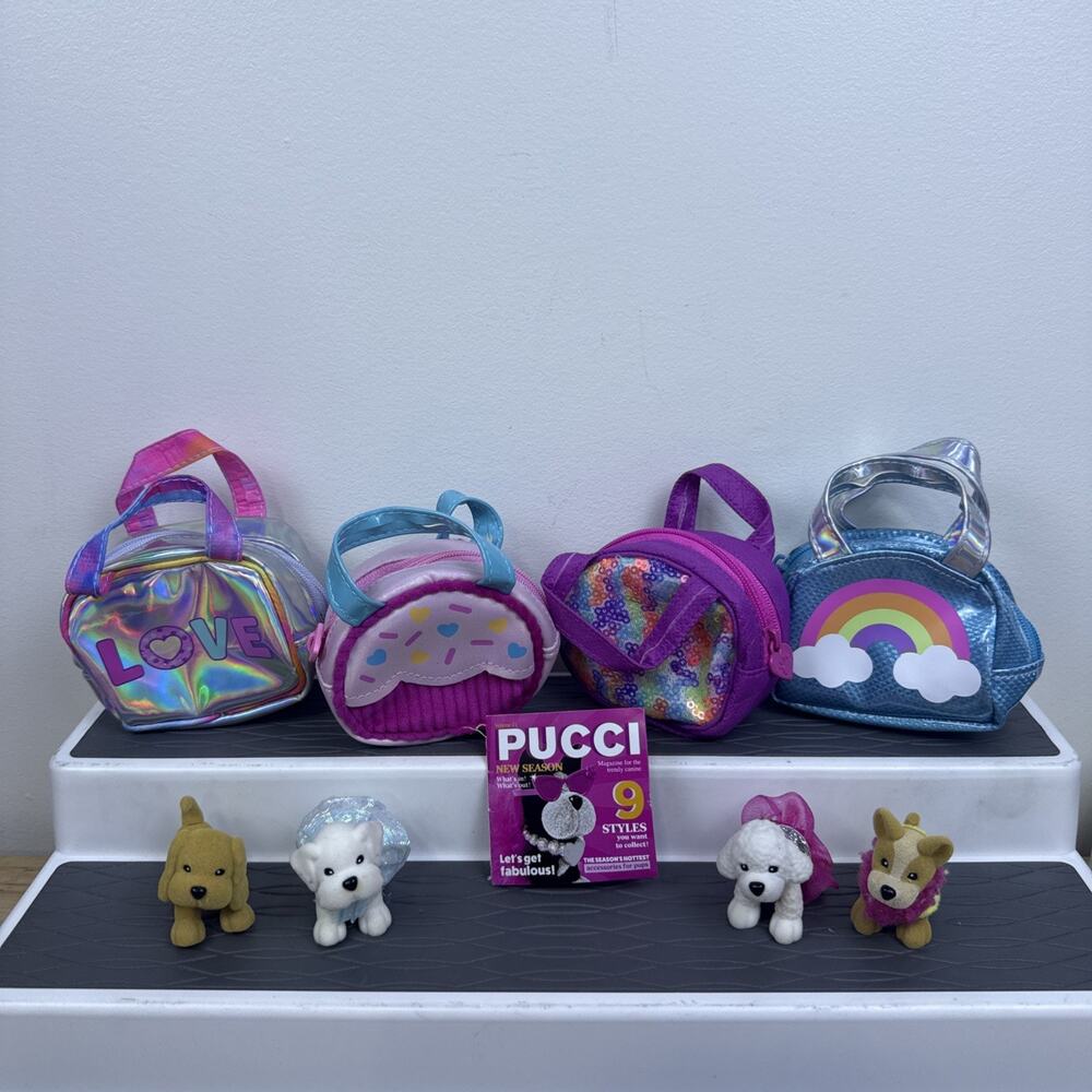 Battat Pucci Pups Surprise Pups and Purses Lot 8